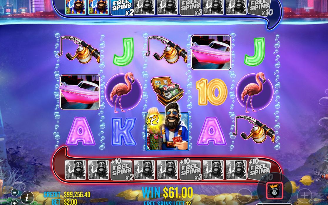 Wild Fisherman symbols on the reels during Free Spins