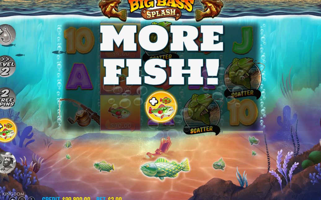 Free Spins round: Fisherman WILD collecting fish money