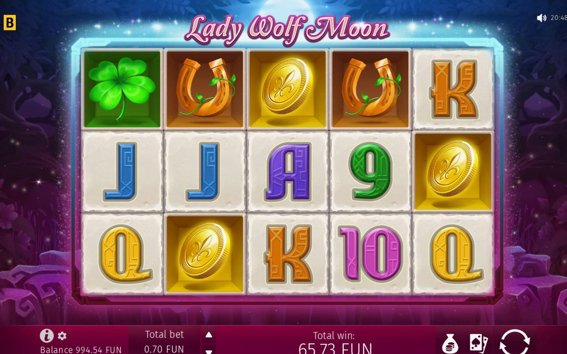 Win screen with the optional Gamble after a win