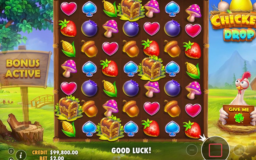 BONUS treasure chest symbols on the grid that trigger Free Spins