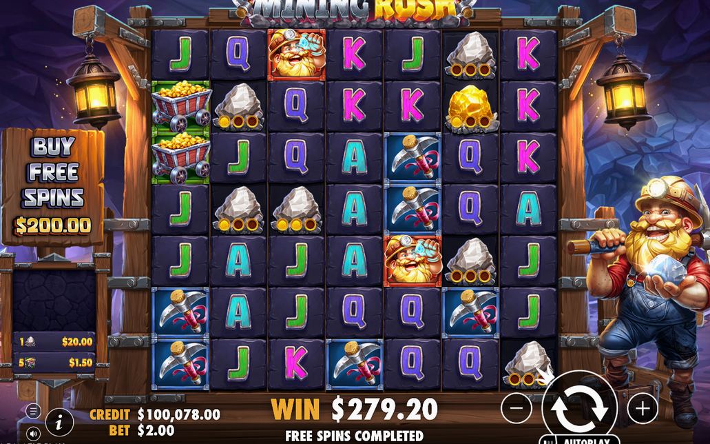 Win screen with a Nugget paying a random amount