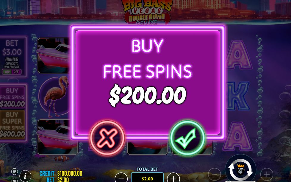Bonus screen with fish carrying money values